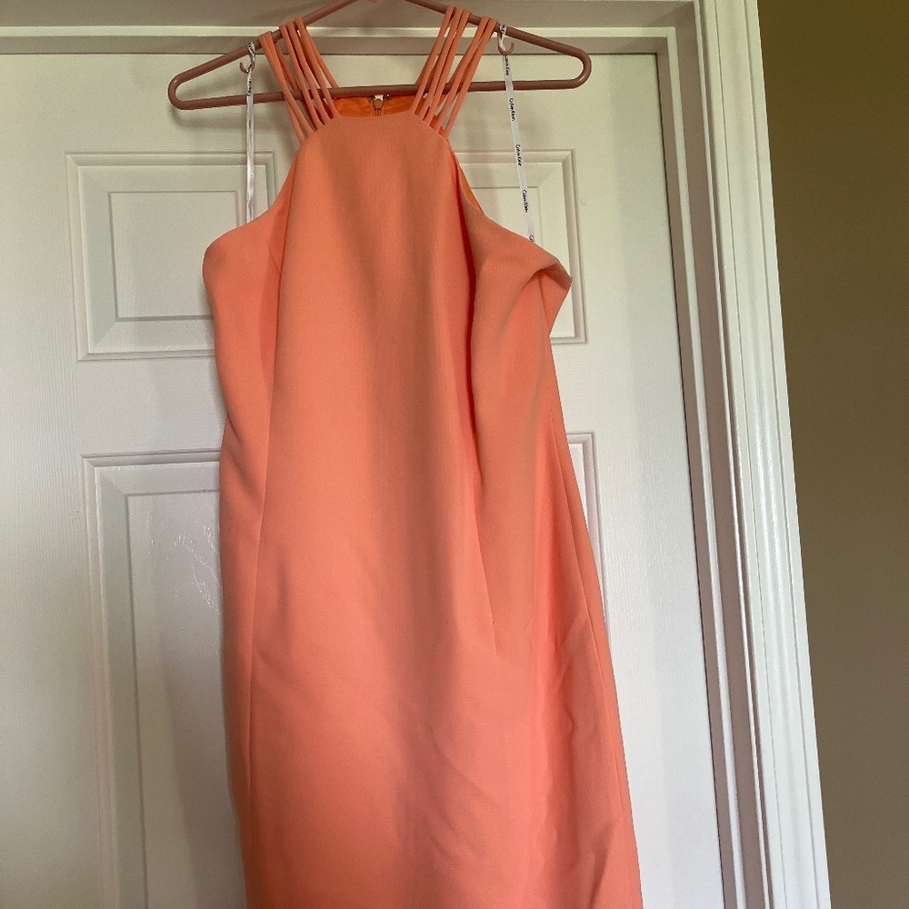 Coral Dressy Casual Dress